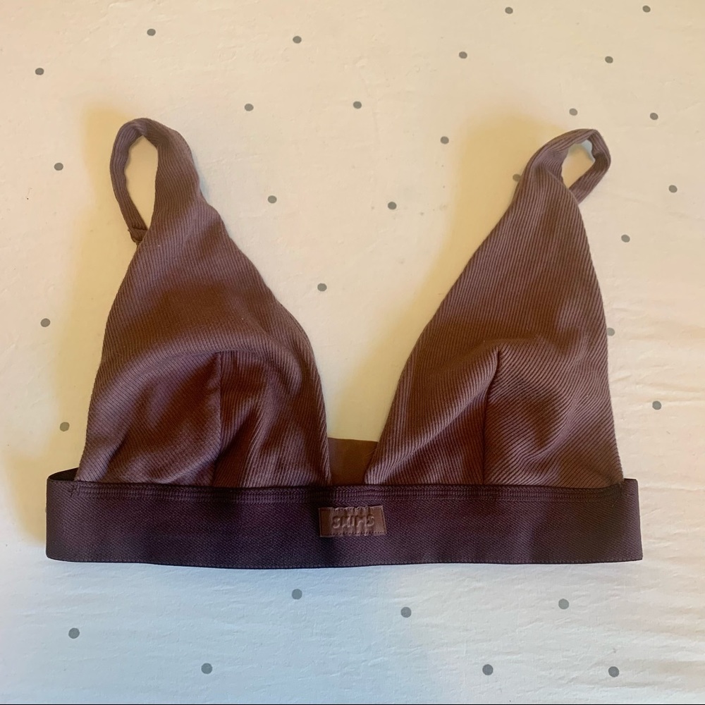 SKIMS COTTON PLUNGE BRALETTE